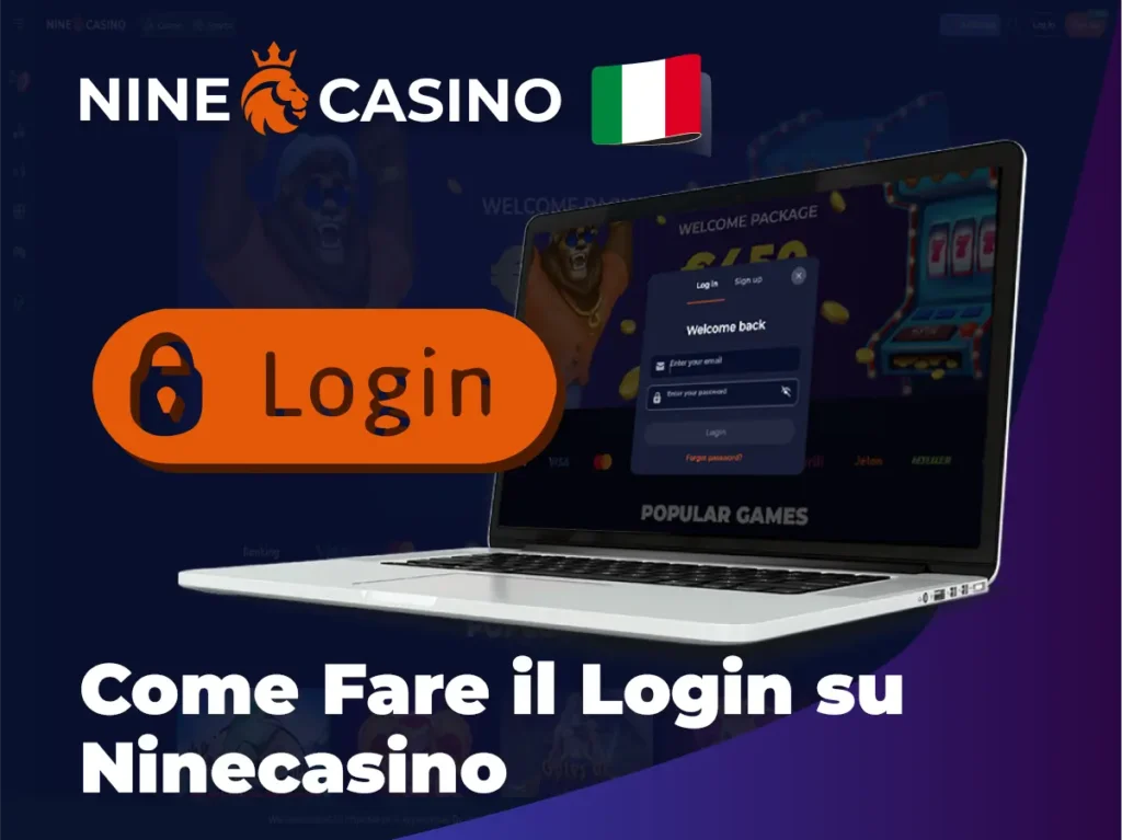Come Fare il Login su Ninecasino (Accesso da Desktop)