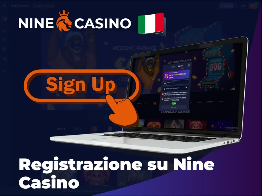 Registrazione su Nine Casino